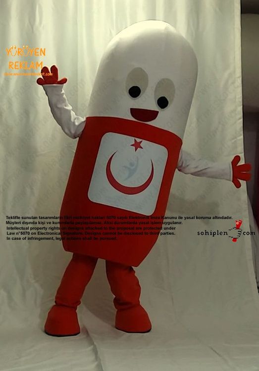 Antibiyotik İlaç Maskot / Yalova Kamu Hastaneleri Birliği maskot kostümü