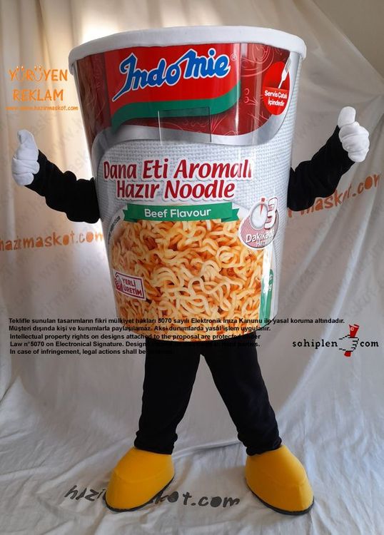 İndoMie Noddle Maskot Kostüm maskot kostümü