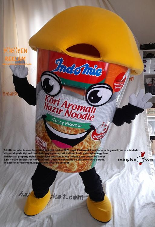 indoMie Noddle Maskot Kostümü maskot kostümü