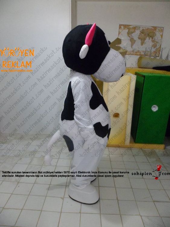 İnek maskot kostümü maskot kostümü