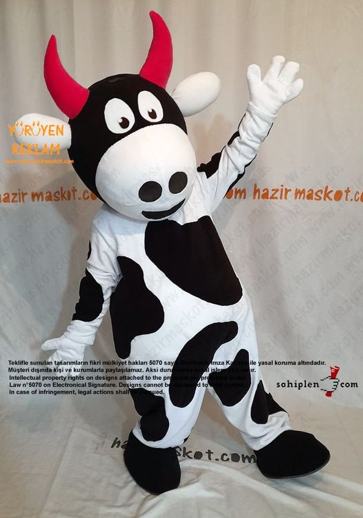 İnek Maskot Kostümü / Manisa İl Tarım Müdürlüğü maskot kostümü
