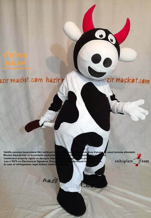 İnek Maskot Kostümü / Manisa İl Tarım Müdürlüğü maskot kostümü