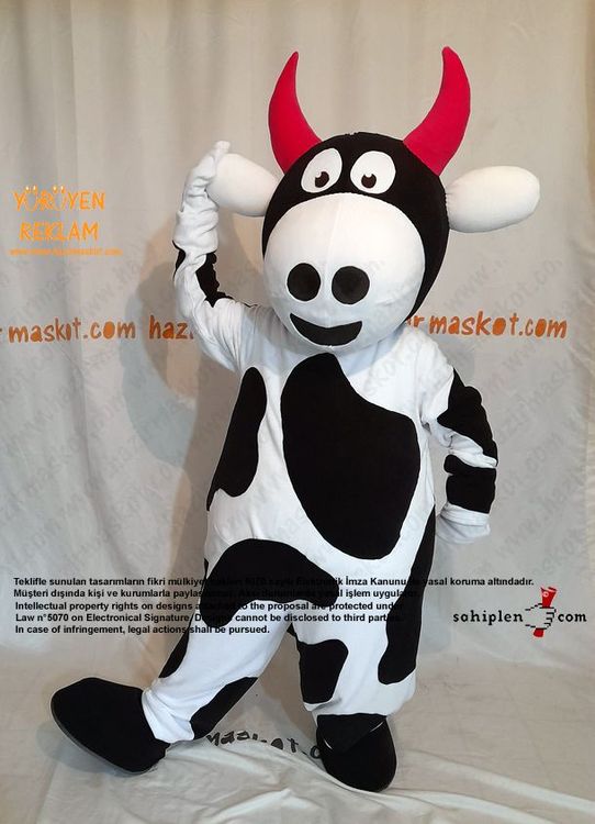 İnek Maskot Kostümü / Manisa İl Tarım Müdürlüğü maskot kostümü
