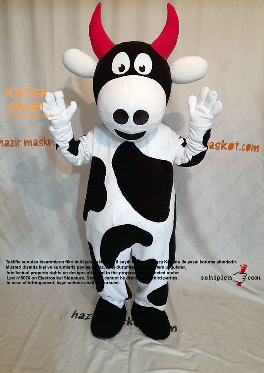 İnek Maskot Kostümü / Manisa İl Tarım Müdürlüğü maskot kostümü