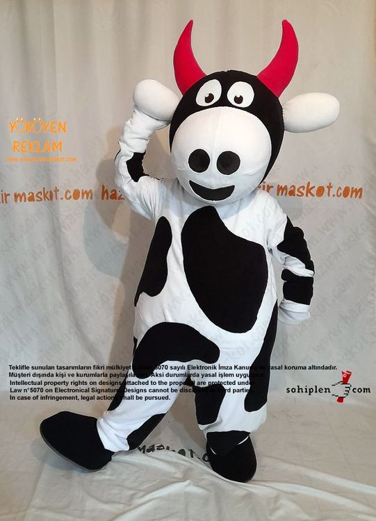 İnek Maskot Kostümü / Manisa İl Tarım Müdürlüğü maskot kostümü