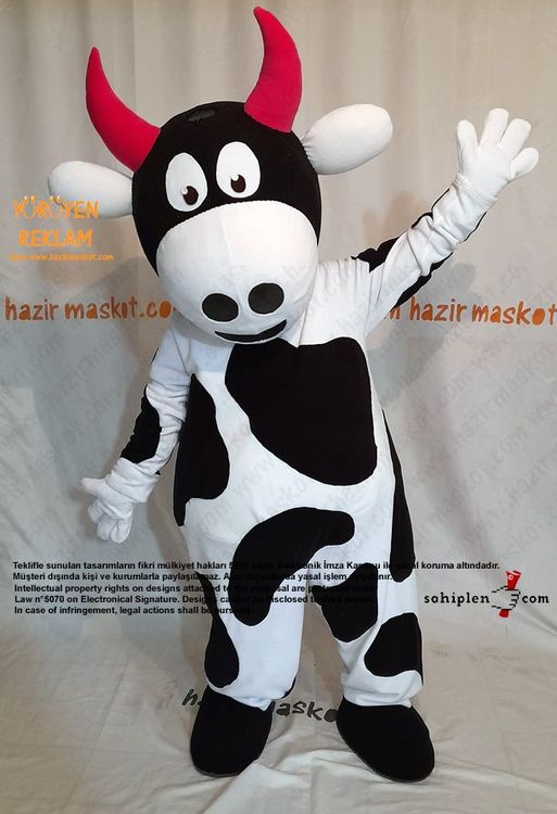 İnek Maskot Kostümü / Manisa İl Tarım Müdürlüğü maskot kostümü