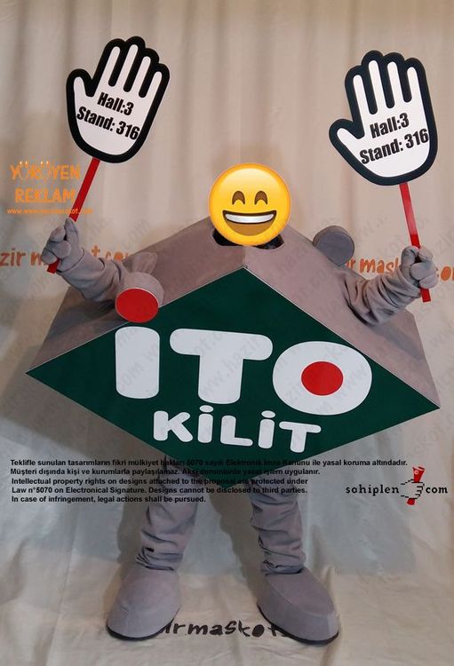 İTO Kilit logo maskot kostümü maskot kostümü