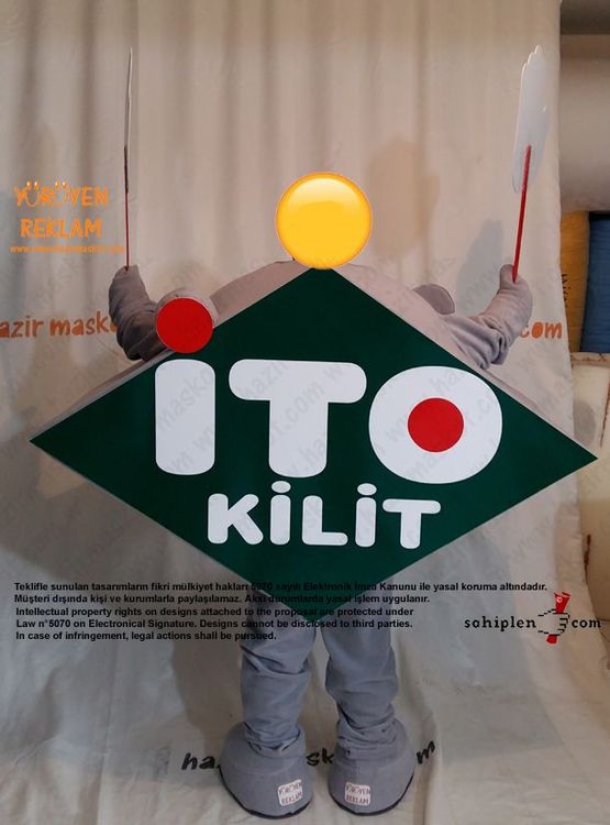 İTO Kilit logo maskot kostümü maskot kostümü