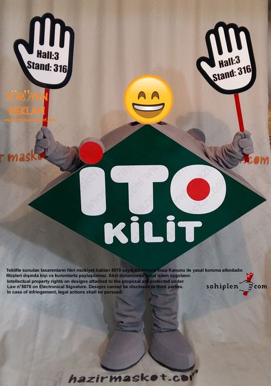 İTO Kilit logo maskot kostümü maskot kostümü