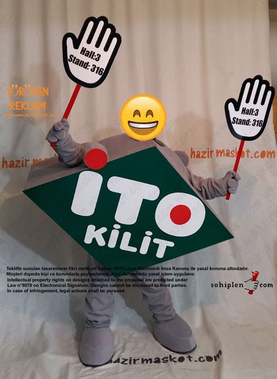 İTO Kilit logo maskot kostümü maskot kostümü