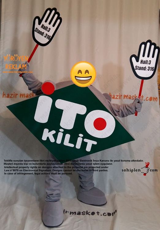 İTO Kilit logo maskot kostümü maskot kostümü