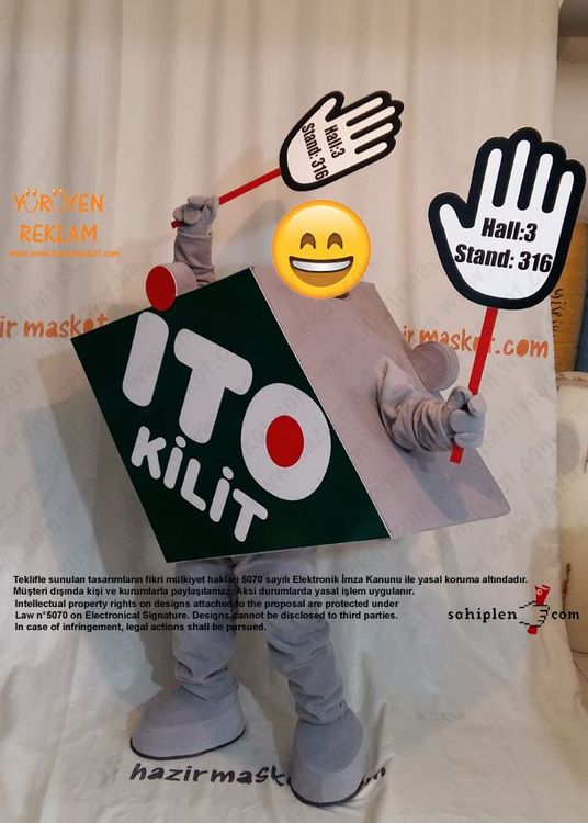 İTO Kilit logo maskot kostümü maskot kostümü