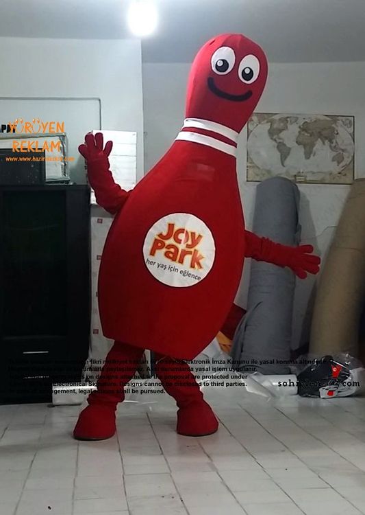 Bowling Lobut Maskot Kostümü / JoyPark maskot kostümü