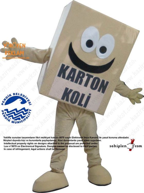 Karton Koli Maskot / Geridönüşüm Maskot maskot kostümü