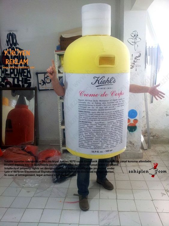 Kiehl's şişe maskot kostümü maskot kostümü