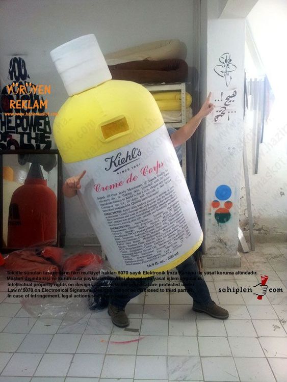 Kiehl's şişe maskot kostümü maskot kostümü