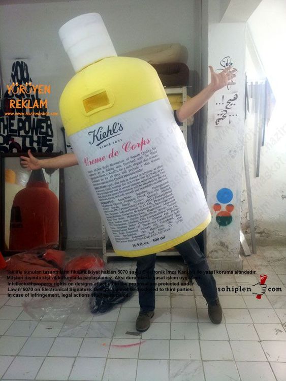 Kiehl's şişe maskot kostümü maskot kostümü