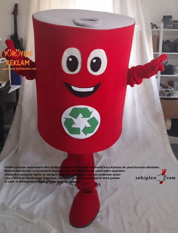 Salça Tenekesi Maskot Kostümü / Konya Geri Dönüşüm maskot kostümü