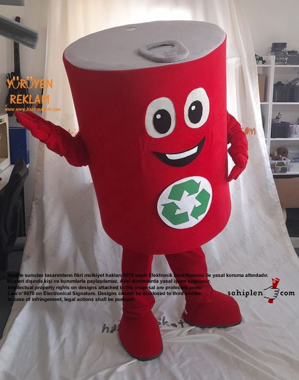 Salça Tenekesi Maskot Kostümü / Konya Geri Dönüşüm maskot kostümü