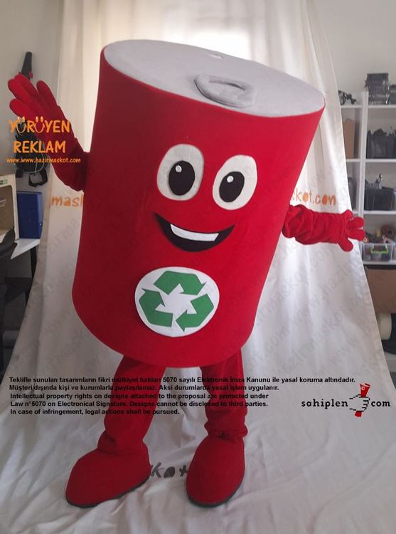 Salça Tenekesi Maskot Kostümü / Konya Geri Dönüşüm maskot kostümü