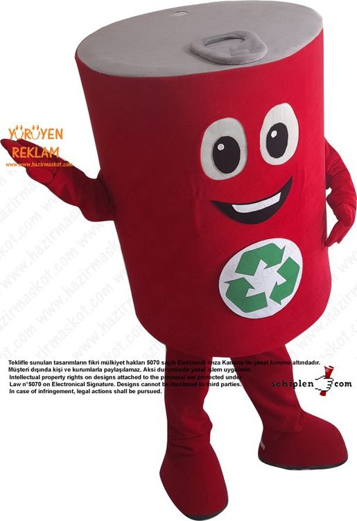 Salça Tenekesi Maskot Kostümü / Konya Geri Dönüşüm maskot kostümü