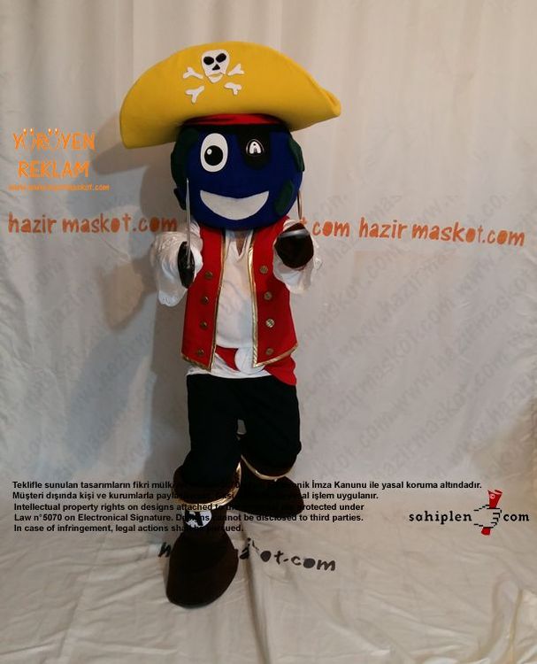 Abloom Korsan Maskot / abloom.no / Norveç maskot kostümü