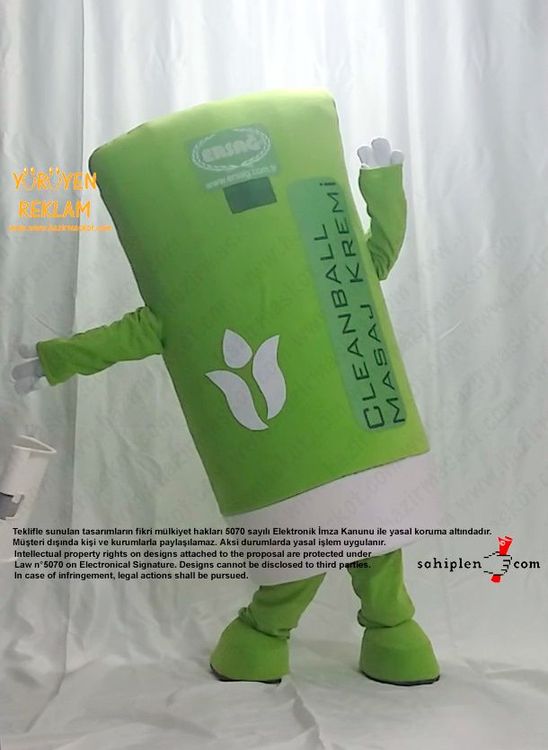 Ersağ Kozmetik Krem Maskot Kostümü maskot kostümü