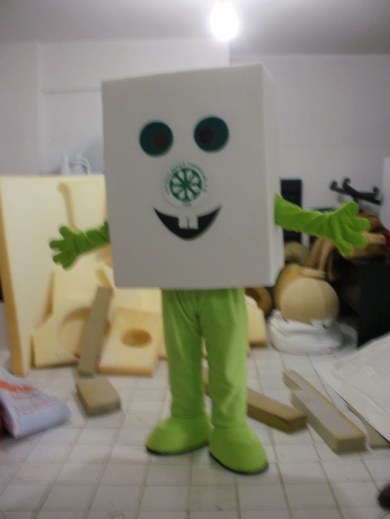 Küp şeker maskot kostümü maskot kostümü