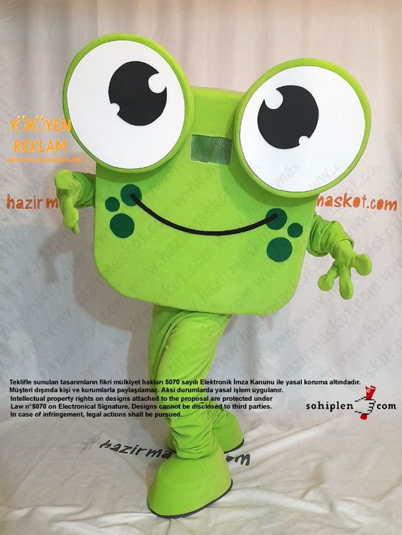 Kurbağa Maskot Kostümü / Frog Mascot Spain maskot kostümü