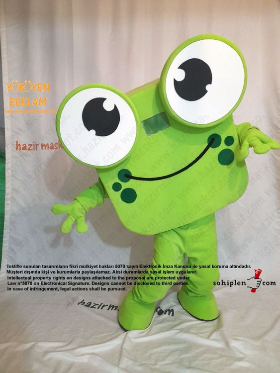 Kurbağa Maskot Kostümü / Frog Mascot Spain maskot kostümü