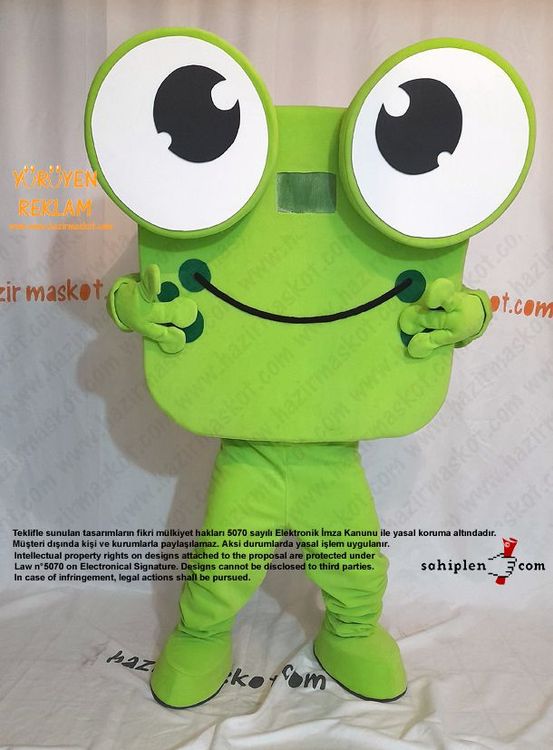 Kurbağa Maskot Kostümü / Frog Mascot Spain maskot kostümü