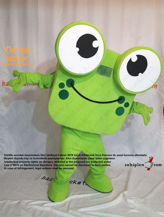 Kurbağa Maskot Kostümü / Frog Mascot Spain maskot kostümü