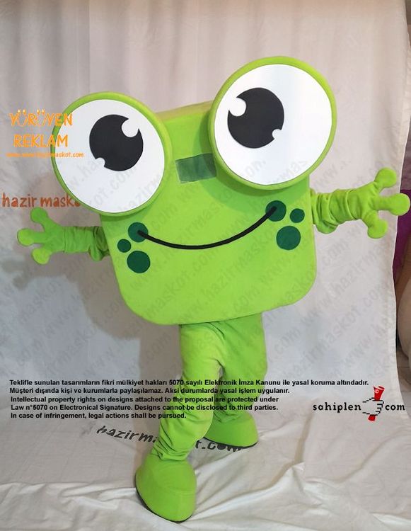 Kurbağa Maskot Kostümü / Frog Mascot Spain maskot kostümü