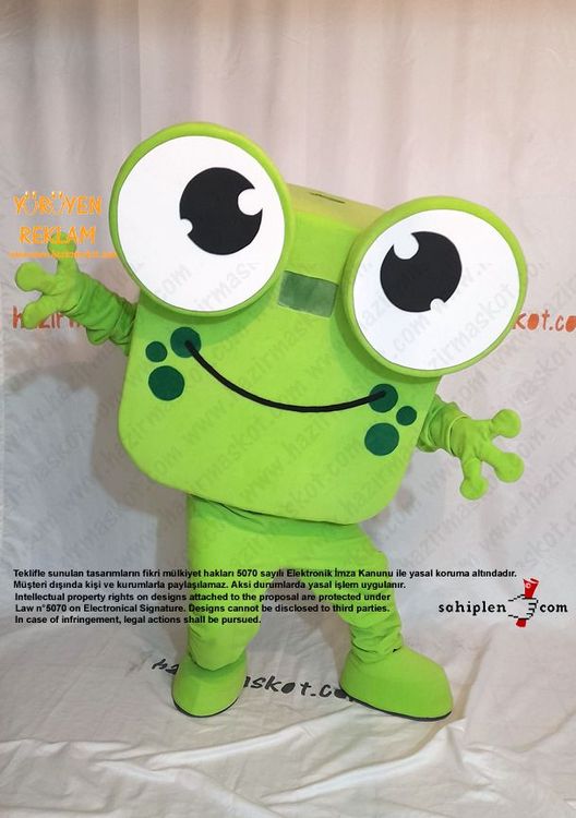 Kurbağa Maskot Kostümü / Frog Mascot Spain maskot kostümü