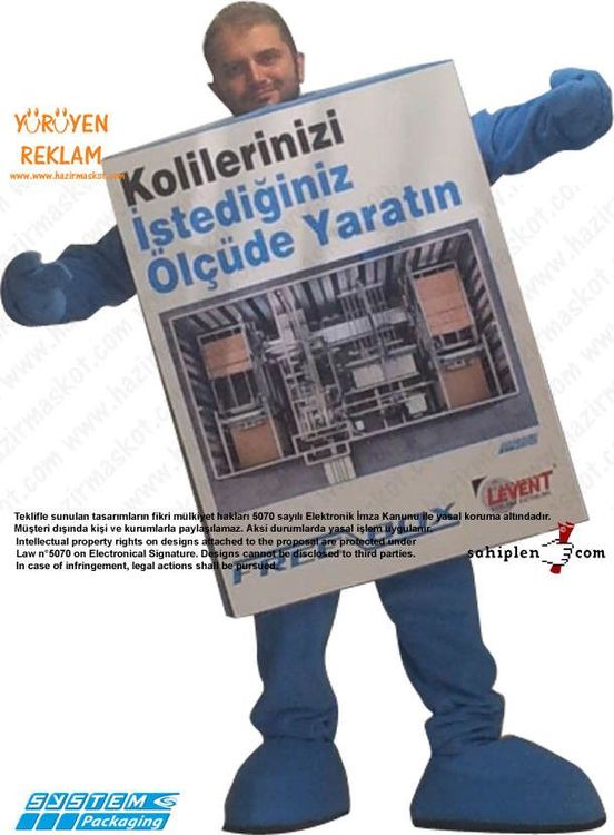 1 Mayıs İşçi Maskotu / HAK-İŞ maskot kostümü
