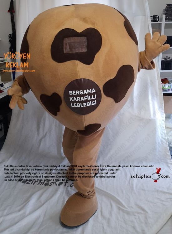 Leblebi Maskot Kostümü / Bergama Karafilli Leblebisi maskot kostümü