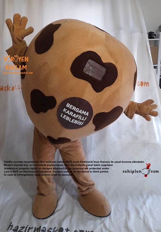 Leblebi Maskot Kostümü / Bergama Karafilli Leblebisi maskot kostümü