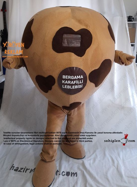Leblebi Maskot Kostümü / Bergama Karafilli Leblebisi maskot kostümü