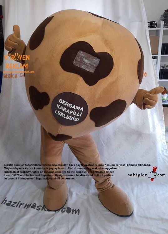 Leblebi Maskot Kostümü / Bergama Karafilli Leblebisi maskot kostümü