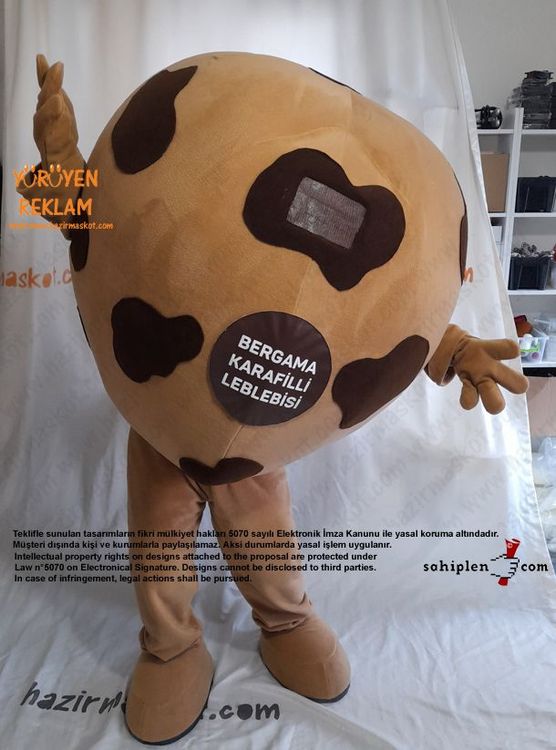 Leblebi Maskot Kostümü / Bergama Karafilli Leblebisi maskot kostümü