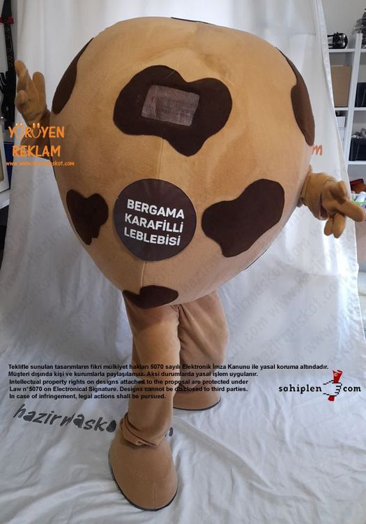 Leblebi Maskot Kostümü / Bergama Karafilli Leblebisi maskot kostümü