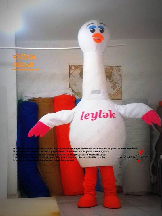 Leylek Maskot Kostümü / Azerbaycan maskot kostümü