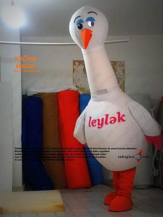 Leylek Maskot Kostümü / Azerbaycan maskot kostümü