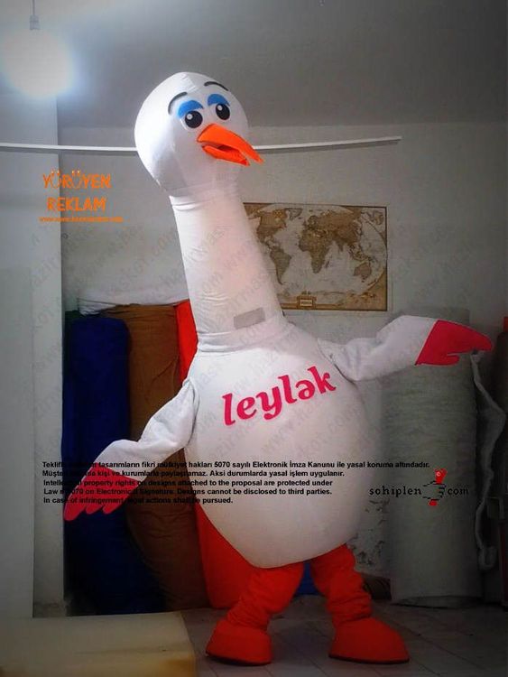 Leylek Maskot Kostümü / Azerbaycan maskot kostümü