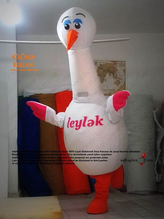 Leylek Maskot Kostümü / Azerbaycan maskot kostümü