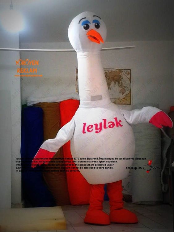 Leylek Maskot Kostümü / Azerbaycan maskot kostümü