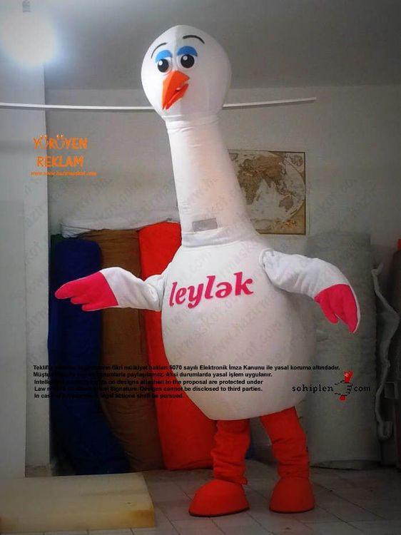Leylek Maskot Kostümü / Azerbaycan maskot kostümü