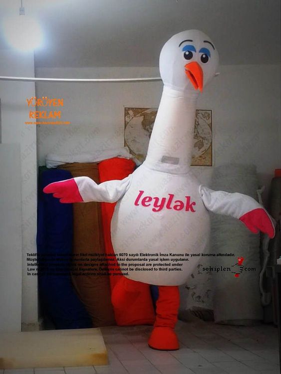 Leylek Maskot Kostümü / Azerbaycan maskot kostümü