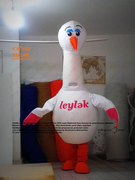 Leylek Maskot Kostümü / Azerbaycan maskot kostümü
