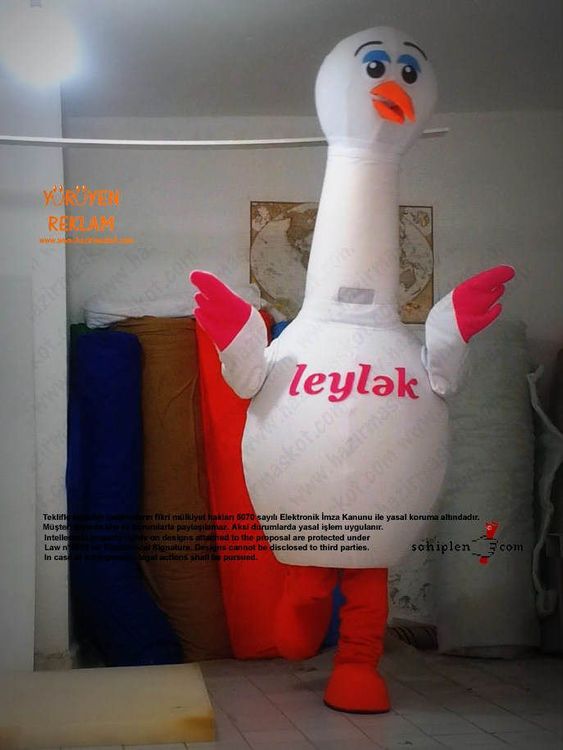 Leylek Maskot Kostümü / Azerbaycan maskot kostümü